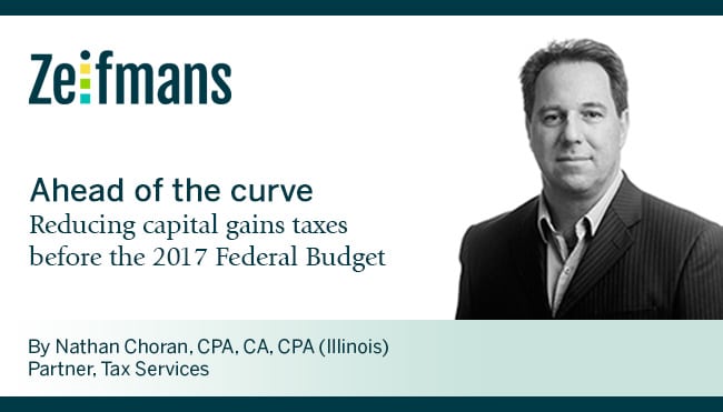 Capital gains and the 2017 Federal Budget